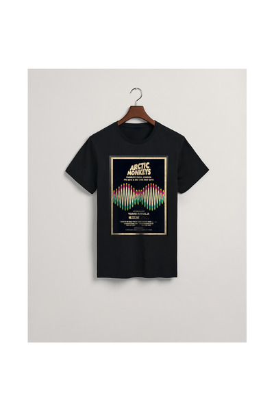 MarkaTurko Arctic Monkeys Black Cotton Combed Cotton Special Design Cotton Co...