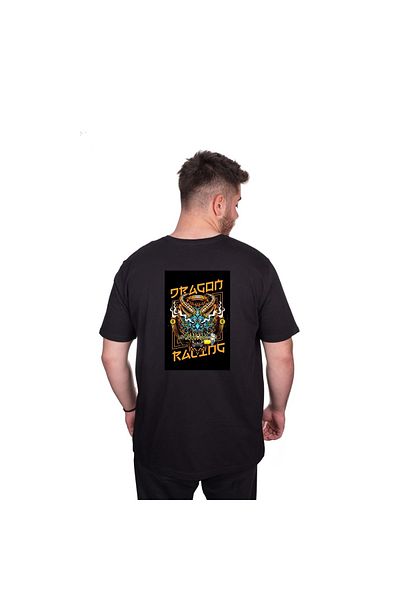 MarkaTurko Tricou Dragon Racing cu design special din bumbac pieptănat 302t