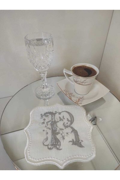 LİNDA MİA Șervețel Cocktail Litera Argintie "r" Literă Single