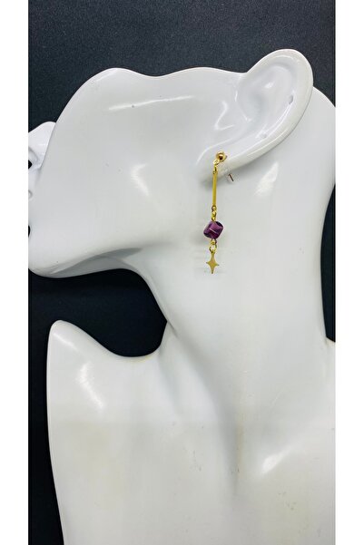 Porsuk Alternatif Handmade Brass Apprised Glass Bead Female Earrings