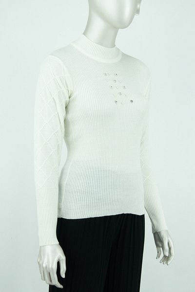 Oppland Pulover Badi, cu mânecă lungă, cu mânecă lungă, țesut din lână, lycra, elegant, iarnă