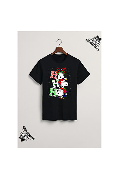 MarkaTurko YILBAŞI SNOOPY Özel Tasarım Baskılı Siyah T-shirt 17-66T