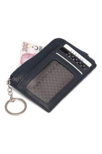 Tergan Синій шкіряний унісекс-гаманець для кредитних карток - S1KK00000265-A38