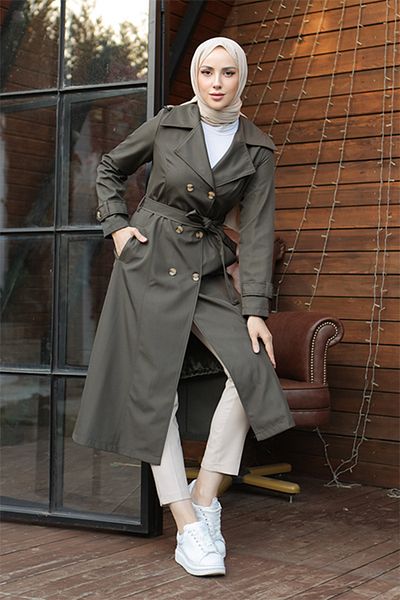 benguen Trench cu nasturi 1251 Kaki