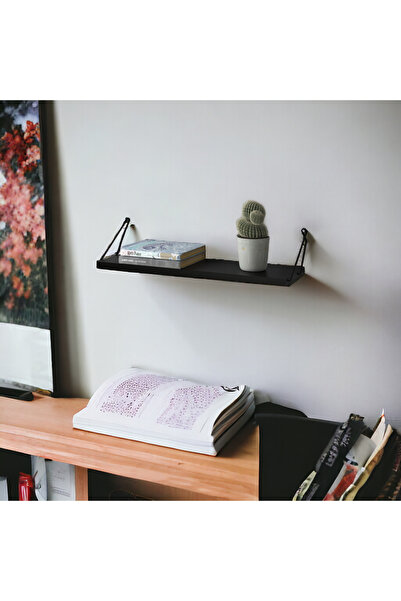 Homedora Alice Duvar Rafı Modern Raf Sıyah Teklı