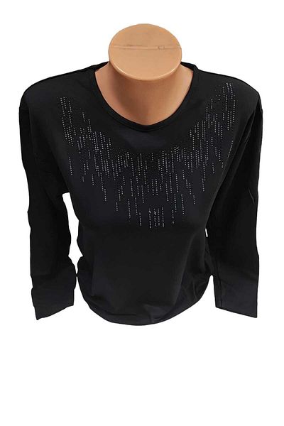 Sel Giyim NEW SEASON Women's Plus Size Crew Neck Mother's Combed Cotton Blouse