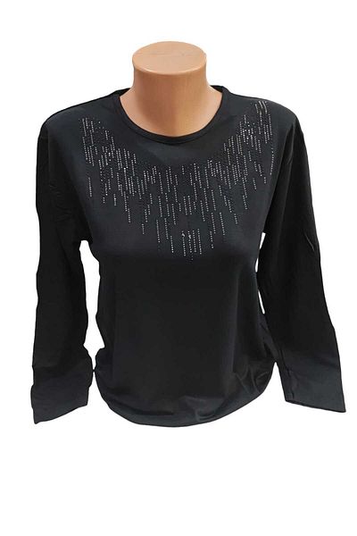 Sel Giyim NEW SEASON Women's Plus Size Crew Neck Mother's Combed Cotton Blouse