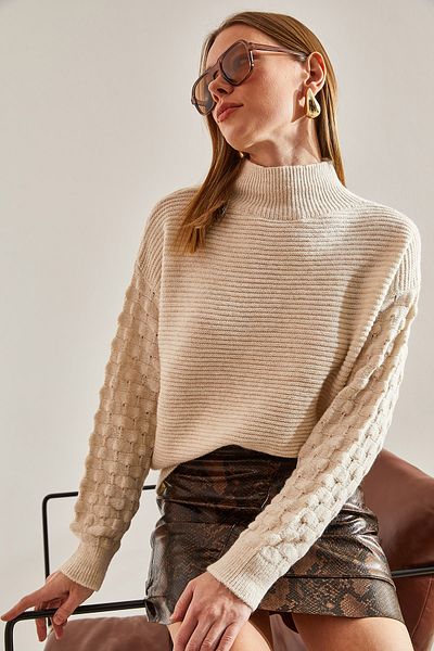 Bianco Lucci Pulover de damă Pulover cu mâneci cu model