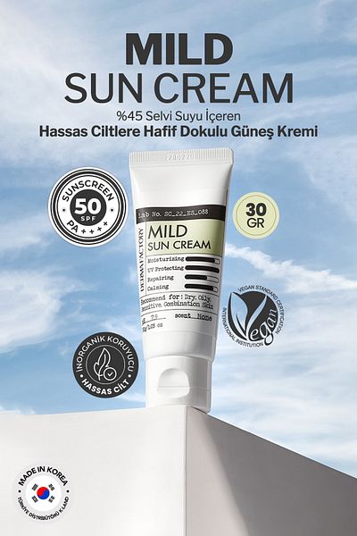 DERMA FACTORY Vegan Sunscreen - Light Texture, SPF 50+ PA++++, 30ml - For Sensitive Skin