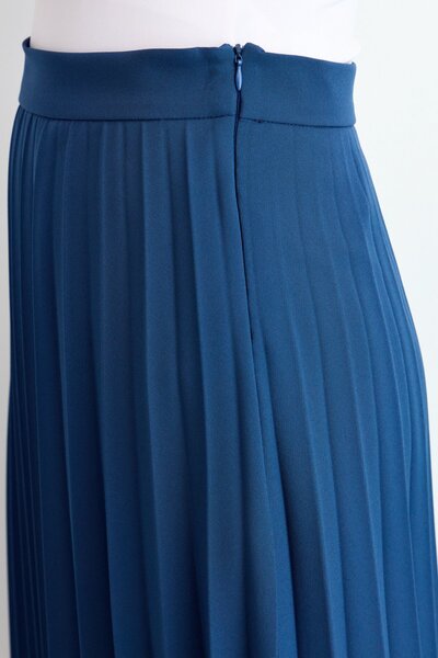 Nihan Pilise Etek İndigo