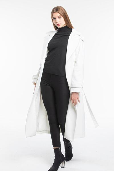 Pitti Women's White Long Coat