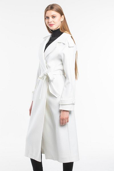 Pitti معطف طويل أبيض نسائي