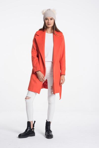 Pitti Women's Orange Coat 70477