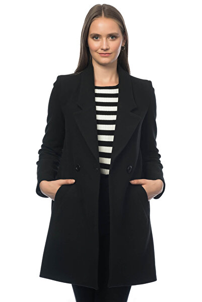 Pitti Woman's Black Coat 70492