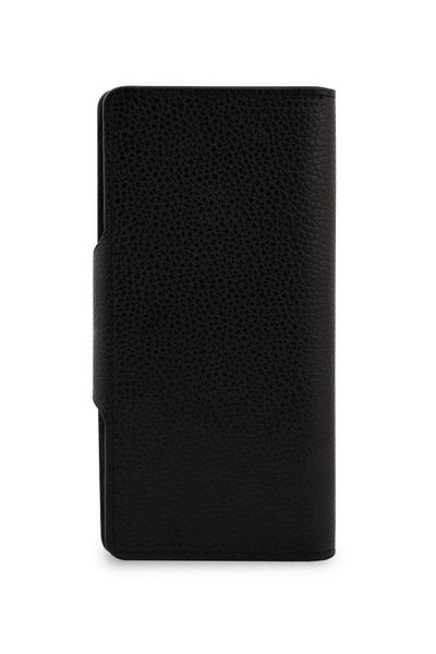 Garbalia Unisex Black Genuine Leather Portfolio Wallet Martha