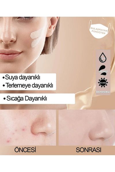 SHILOX Mujgan Make Up Cover Porcelain Foundation Concealer No:211 Makeup Sponge