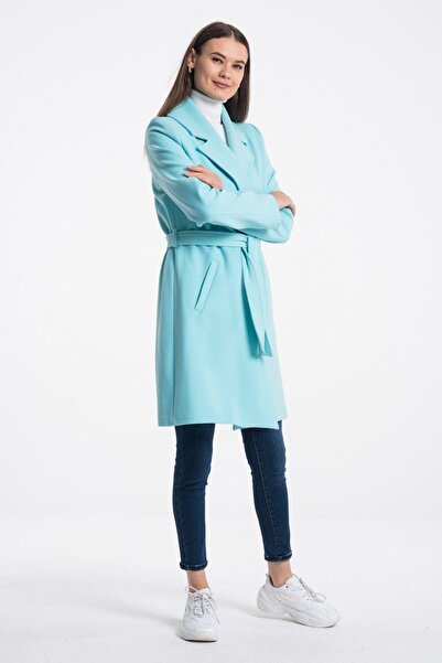 Pitti Women's Light Turquoise Coat 70477