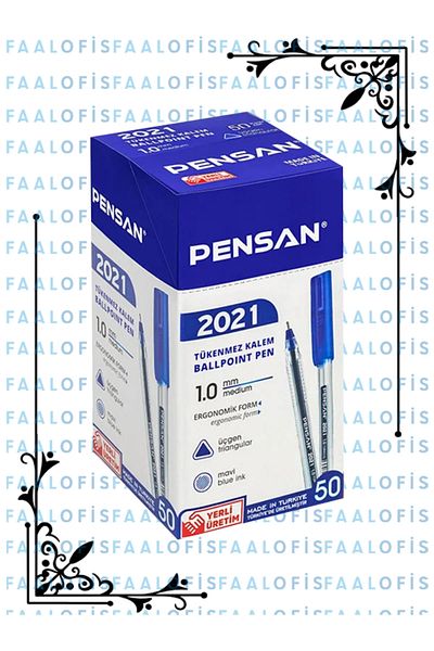 Pensan 2021 قلم حبر جاف عالي الجودة 50 قطعة 1 صندوق