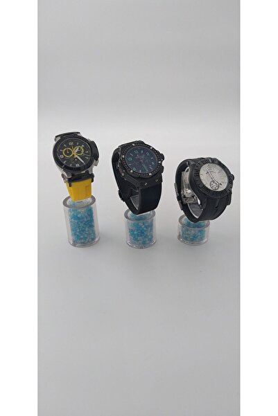 STAND MARKET Набір з 3 годинників, синьо-білий з намистинами