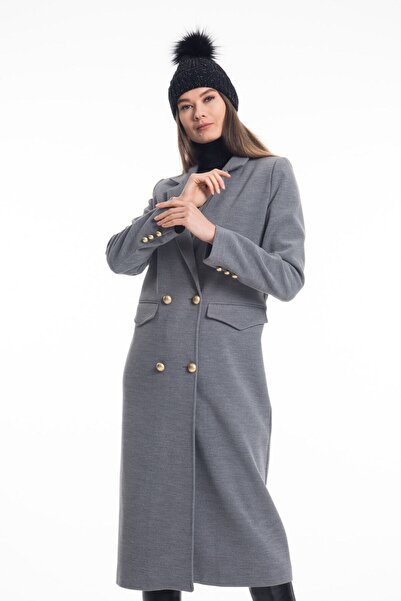 Pitti Kadın Gri Kaban 70553