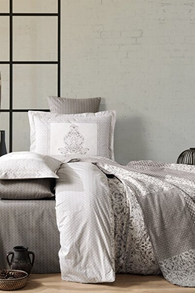 İyi Geceler İstanbul Dream Winter Double Blanket Duvet Cover Set - Mink