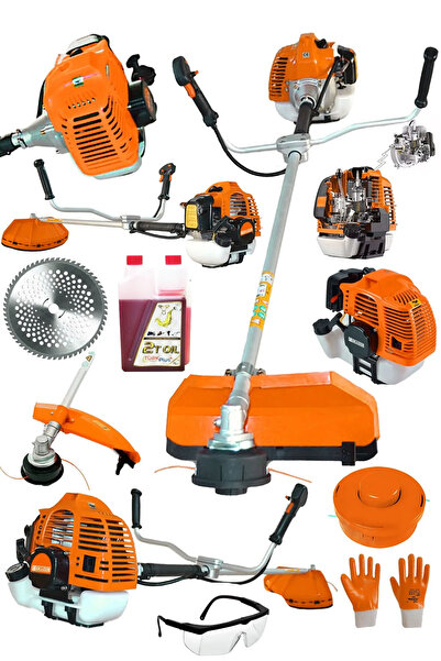 MOONSHOP Pro Alman Tam Profesyonel 5,9 Hp Bronz Piston Benzinli Ot Çalı Çim B...