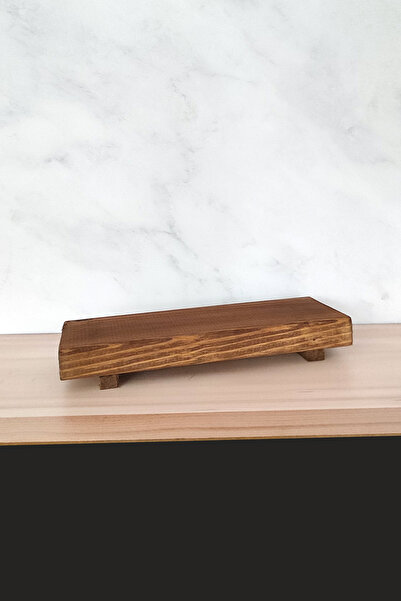 Wooden Factory Ahşap Ayaklı Yağdanlık, Sabunluk, Çok Amaçlı Dekoratif Sunumluk