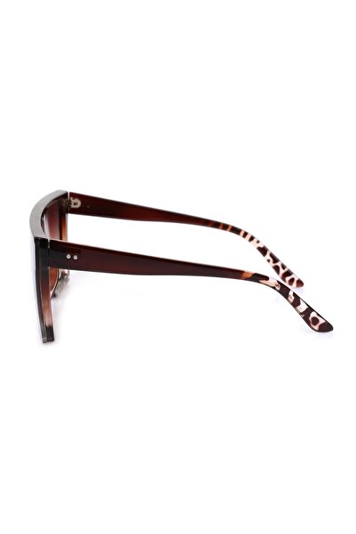 Angel Eyes Brown Leopard Frame Brown Gradient Glass Rectangle Women Sunglasses Ae312c4