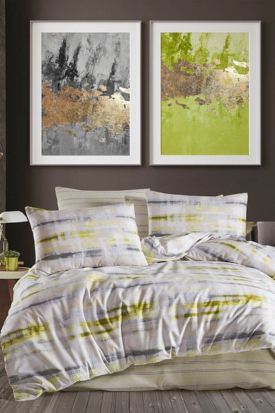 İyi Geceler İstanbul Fusion Double Duvet Cover Set - Esprit Green