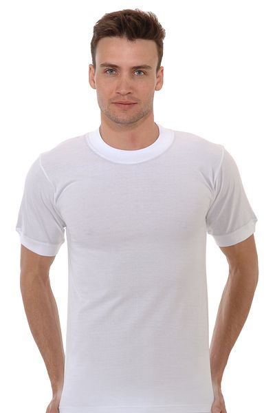 DOĞANYILDIZ Doğanyıldız 6 Pieces Men's Closed Collar White Undershirt