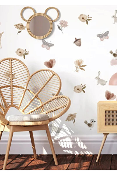 WALLHUMAN Mini Hayvanlar Çocuk Odası Duvar Stickerı