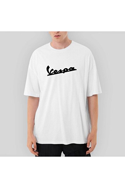 Z zepplin Λευκό μπλουζάκι Vespa Logo 2 oversized