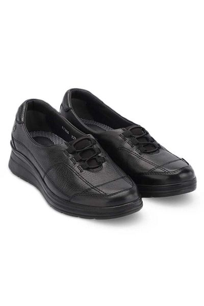 Forelli 21306-H Hefa Black Women's Comfort Leather Shoes