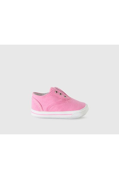 United Colors of Benetton Baby Pink Canvas Booties