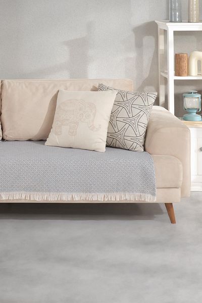 Znp Home Наполовина| Покривало за диван 100x210 Cm| Шал за диван от естествен памук| Покривало за диван