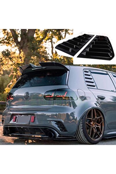 carlone Vw Golf 6 2008-2012 Kelebek Cam Vizörü Kaplaması Siyah Renk Çift Tara...