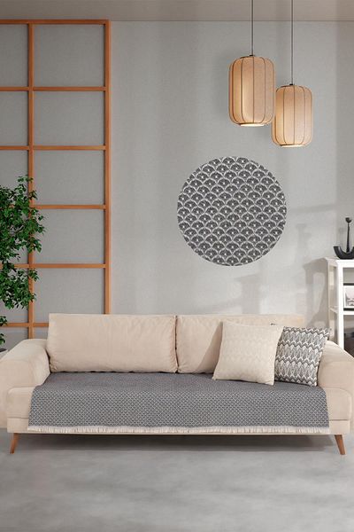 Znp Home Halfy| Sofa Cover 100x210cm| Natural Cotton Sofa Shawl| Sofa Bed Cover