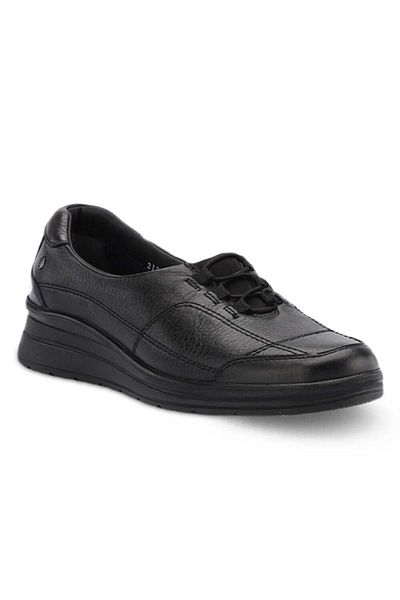 Forelli 21306-H Hefa Black Women's Comfort Leather Shoes