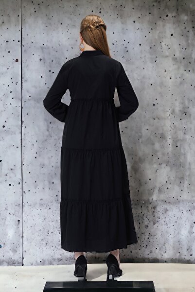 HAKKE Kadın Yaka Bağcıklı Tesettür Elbise