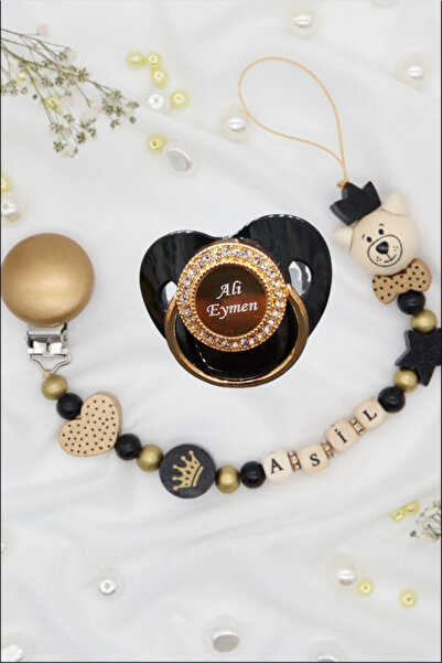 lilamtasarım %100 Doğal Ahşap Ürünlerden Bebek Emzik Zinciri