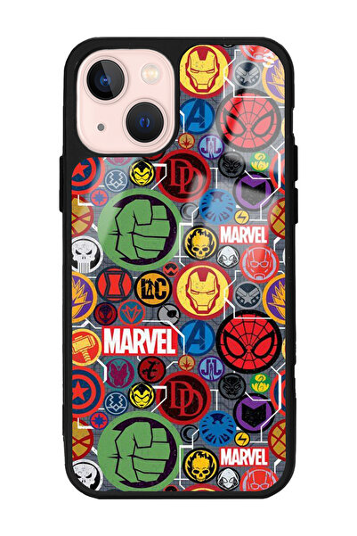 Spoyi iPhone 13 Marvel Face Tasarımlı Glossy Telefon Kılıfı