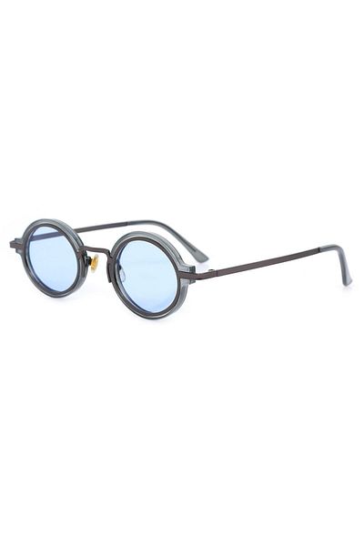 Angel Eyes Transparent Blue Frame Blue Glass Oval Women's Sunglasses Ae9909c15
