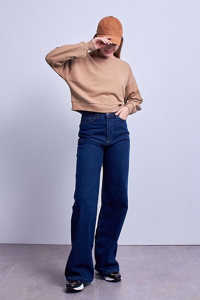 DRC trend Pantaloni largi de damă Neva, albastru închis, din Lycra Palazzo