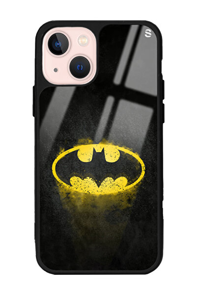 Spoyi iPhone 15 Yellow Batman Tasarımlı Glossy Telefon Kılıfı