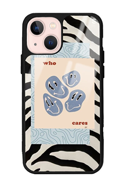 Spoyi iPhone 13 Zebra Emoji Tasarımlı Glossy Telefon Kılıfı