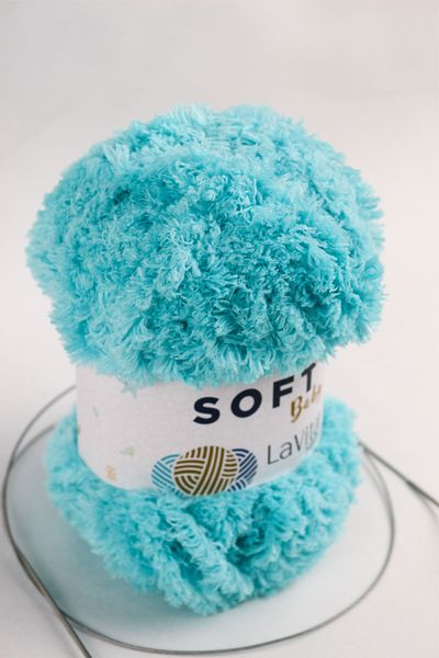 LaVita Yarn   Ață de catifea moale pentru bebeluși Amigurumi Ață de tricotat manual Ață Taka (5052 Cyan) Ață Taka