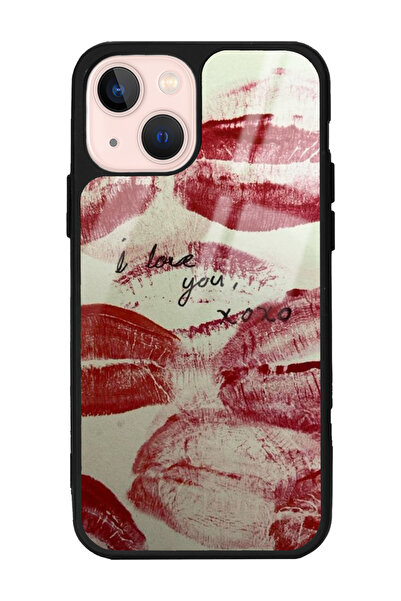 Spoyi iPhone 14 I Love You Tasarımlı Glossy Telefon Kılıfı