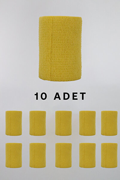 Tules Medikal 10 Adet X Kendinden Yapışkanlı Bandaj 7,5 Cm*4,5m - Sarı
