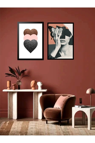 icase Love Aşk Tablou decorativ modern pentru femei, cu concept de decor, imp...