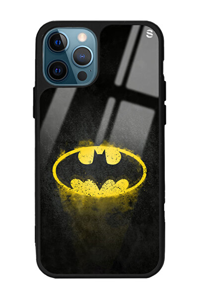 Spoyi iPhone 13 Pro Yellow Batman Tasarımlı Glossy Telefon Kılıfı